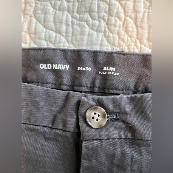 Old Navy Men’s Slim Built-In Flex Rotation Chino 34x30 - Dark Gray - Picture 3 of 3